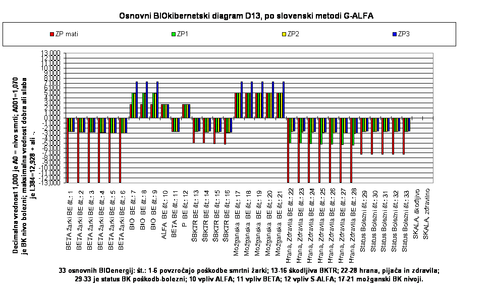 Osnovni BIOkibernetski diagram D13, po slovenski metodi G-ALFA